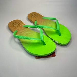 Havaianas slippers green/gold